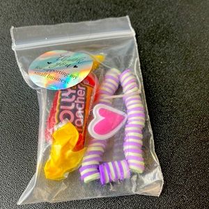 1 bracelet purple and green candy/sticker baby bracelet